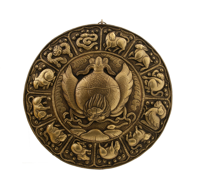  Mandala  Calendrier Tibetain Garuda  Symboles Astrologique Metal 9538 eBay